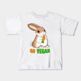 Go vegan cute bunny Kids T-Shirt